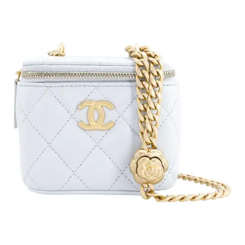 CHANEL Sheepskin Shoulder Bag, Crossbody Bag Small Women's White