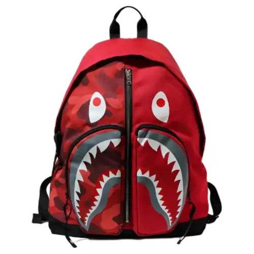 A BATHING APE Polyester Backpack Men's Red