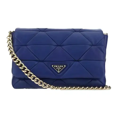PRADA Leather Handbag Women's Blue