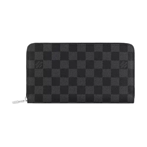 LOUIS VUITTON Zippy Organizer Damier Graphite Canvas Black