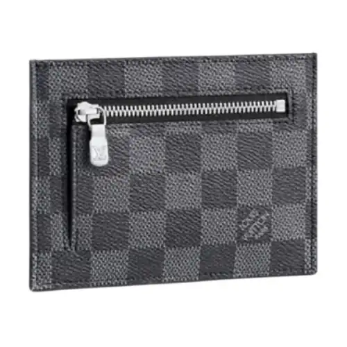 LOUIS VUITTON Checkerboard Canvas Card Holder Card Holder Men's Black