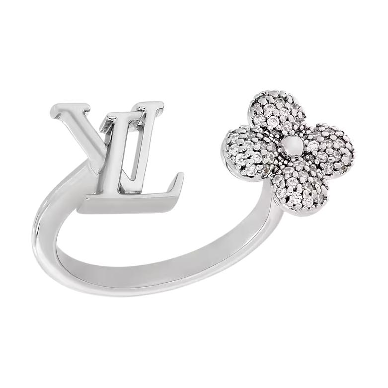 Женское кольцо Louis Vuitton (серебристое)