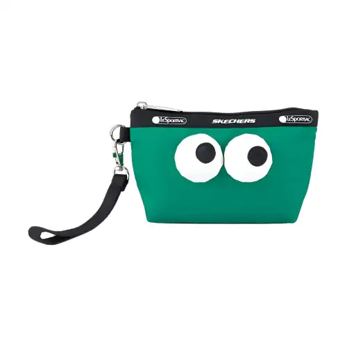 Skechers LeSportsac LePoesi, Collaboration Compact And Portable Fabric Big Eyed Bag Cute Clutch Coin Purse Mini Unisex