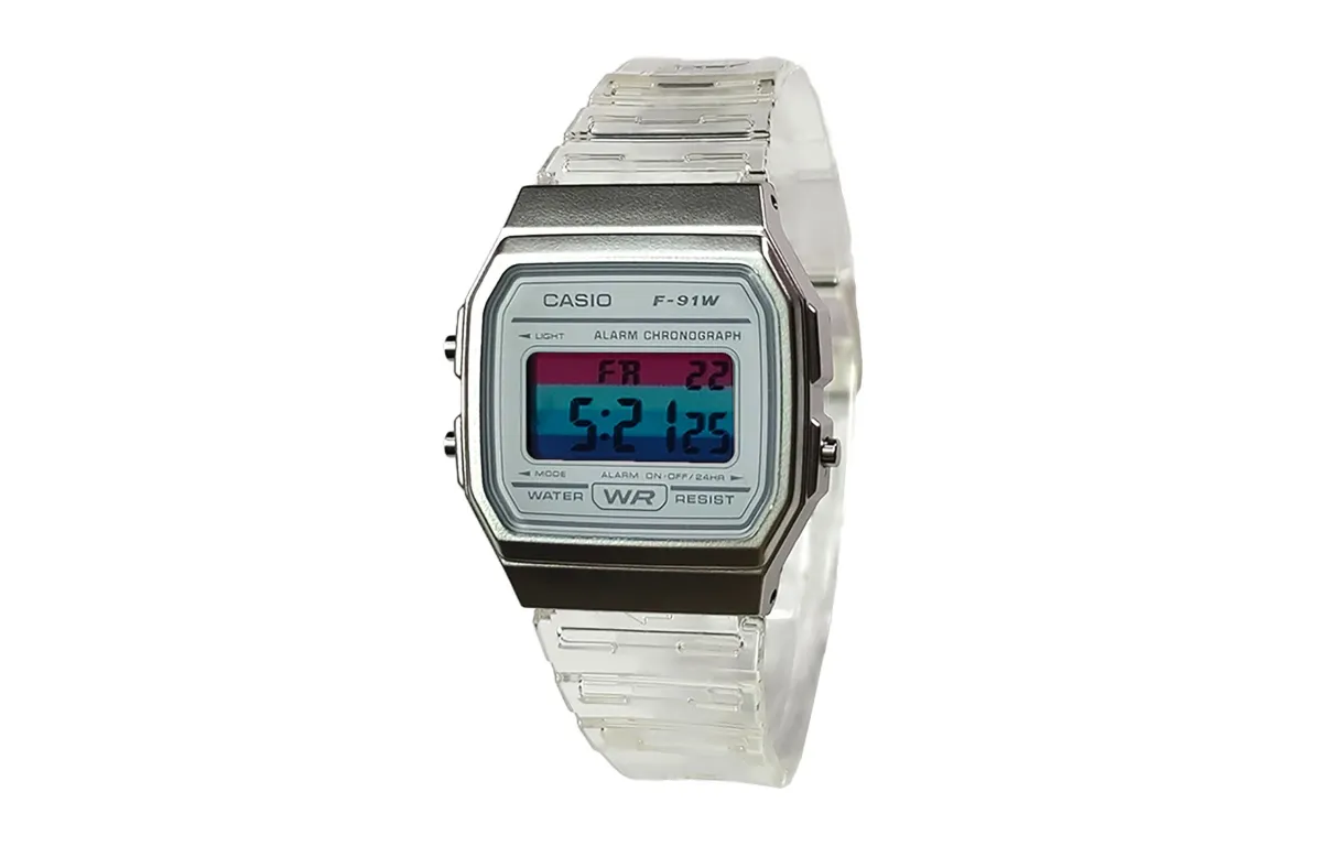 CASIO Custom Collection Quartz Movement Resin Strap Watch Unisex White Dial