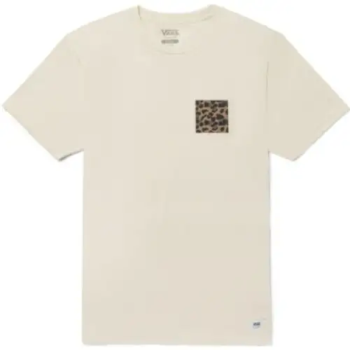 Vans T Shirts Unisex Beige Crew Neck Moderate Straight Fit