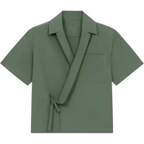 KENZO Kimono Logo-Patch Shirt