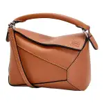 LOEWE Puzzle Cow Leather Handbag, Shoulder Bag, Crossbody Bag Mini Women's Tan