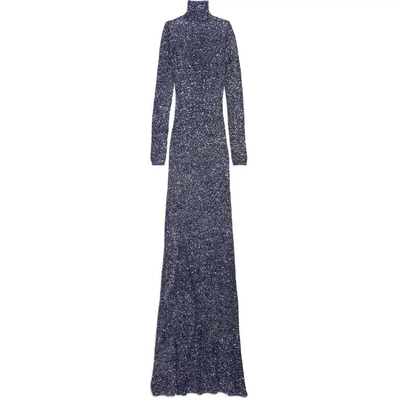 Balenciaga Sequin Knit Maxi Dress
