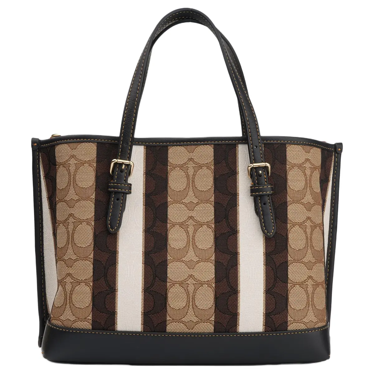 COACH Mollie Fabric With Leather Tote Bag, Shopping Bag, Shoulder Bag, Crossbody Bag, Handbag 25 Women's