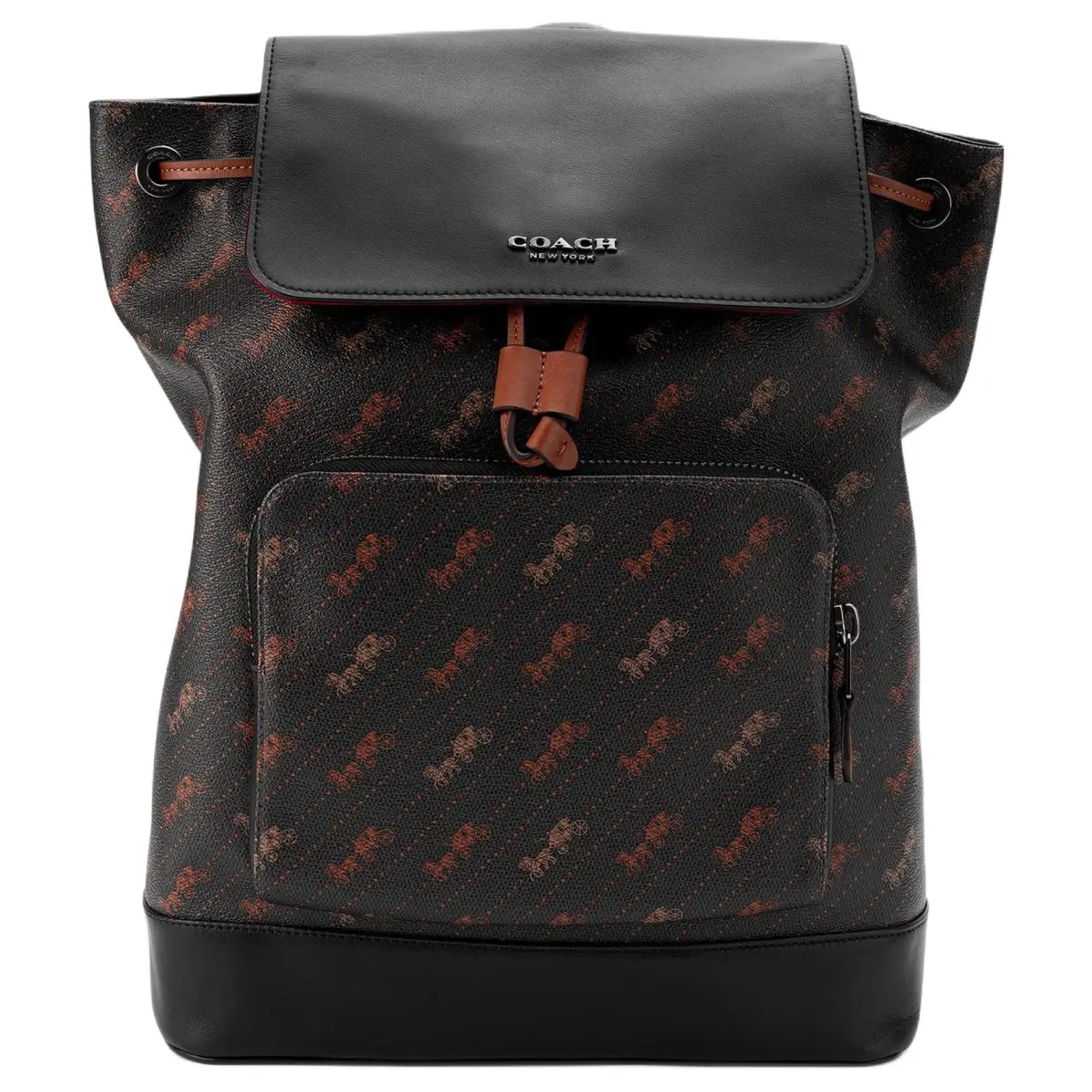 COACH Turner Leather Backpack Men's Brown Black