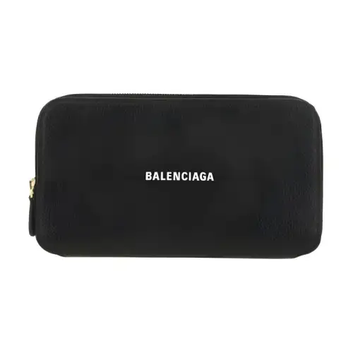 Balenciaga Calfskin Wallet Unisex Black