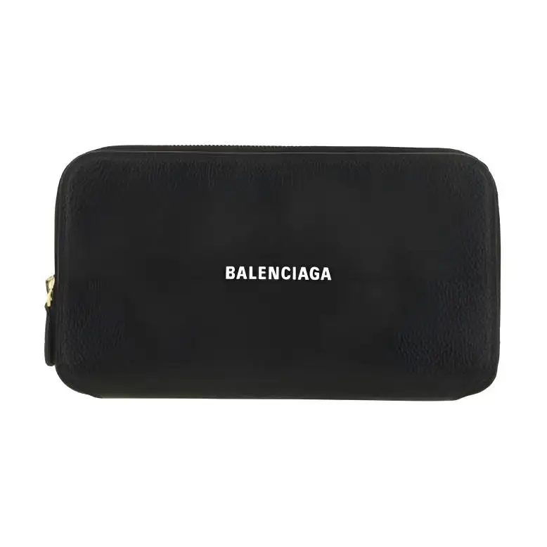 Balenciaga Calfskin Wallet Unisex Black