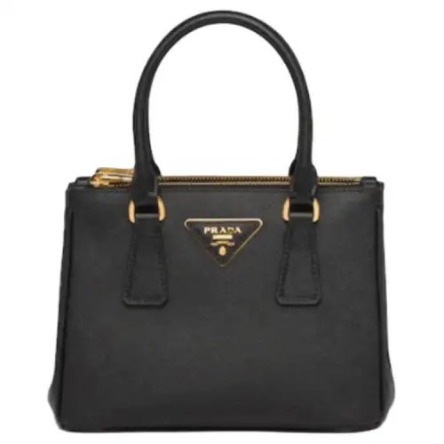 PRADA Saffiano Leather Crossbody Bag, Handbag, Shoulder Bag Mini Women's Black