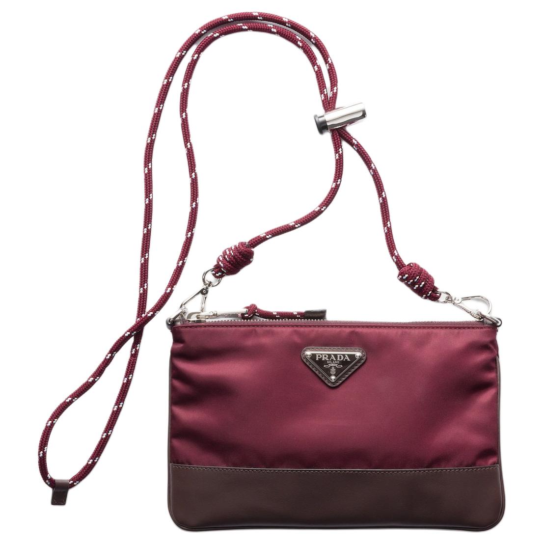 Мужская сумка PRADA Re-Nylon Speedrock (бордовая)