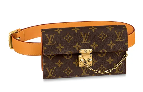 LOUIS VUITTON S Lock Belt Pouch Monogram Mm Brown