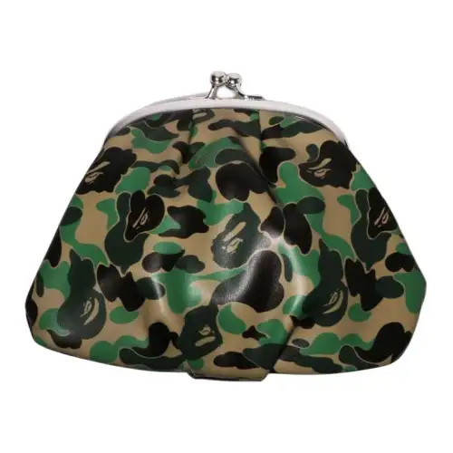 A BATHING APE Synthetic Leather Clutch Unisex Green