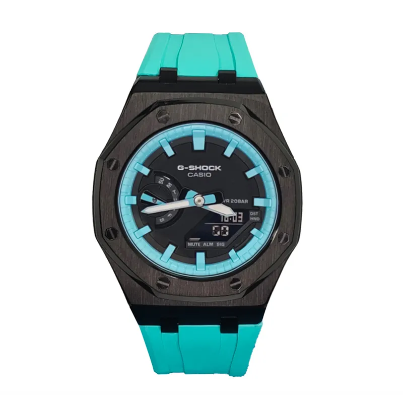 CASIO Men Liquid Crystal/Analog Dual Display Series 44mm Black Watch