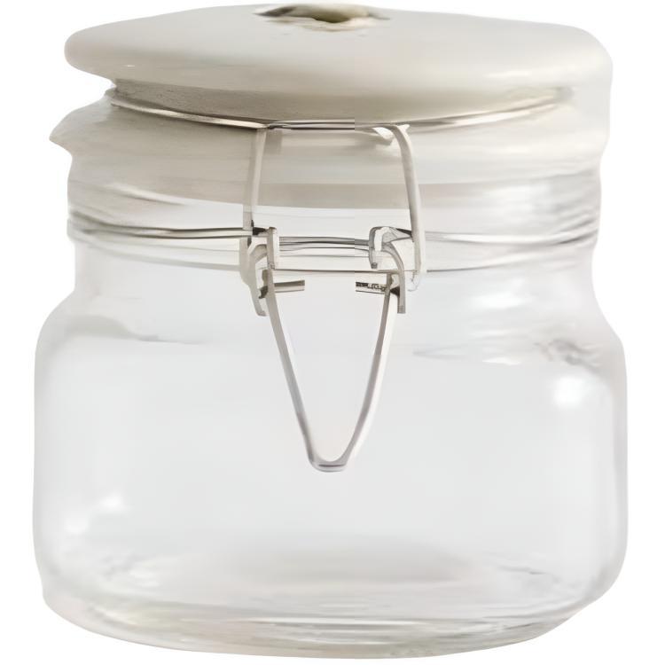 Zara home decorated with vegetable-shaped embossed details European-style storage storage jar glass 11.2*11.5*11.2 cm sealed jar transparent color