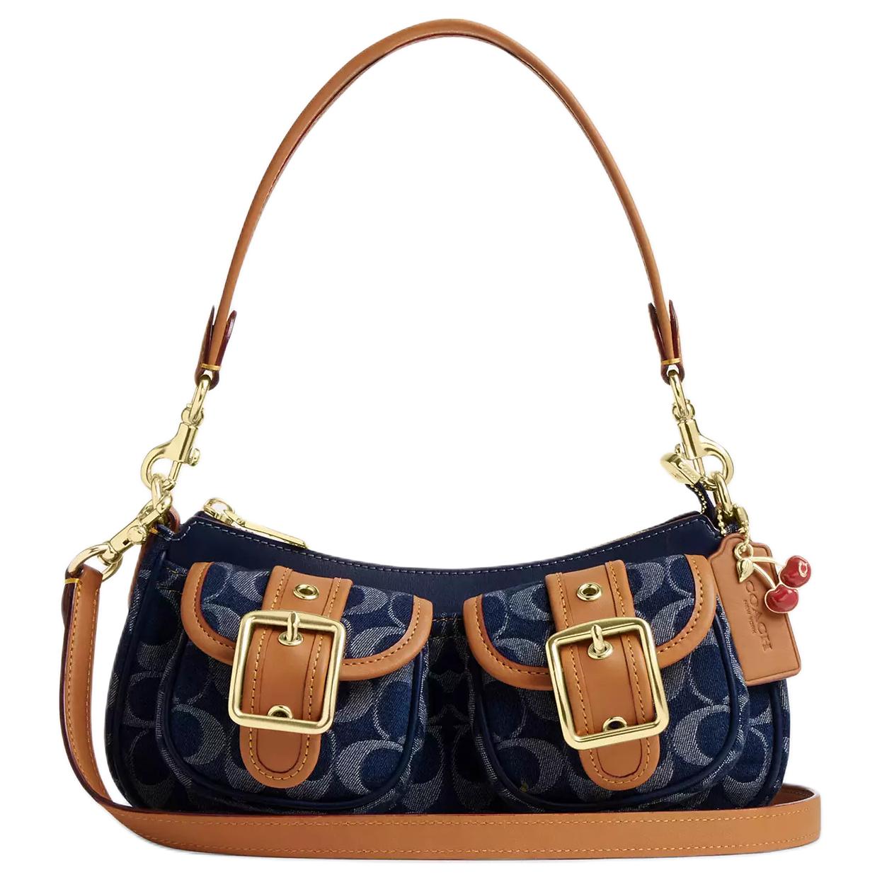 Женская сумка COACH Ashton 25 (синяя)