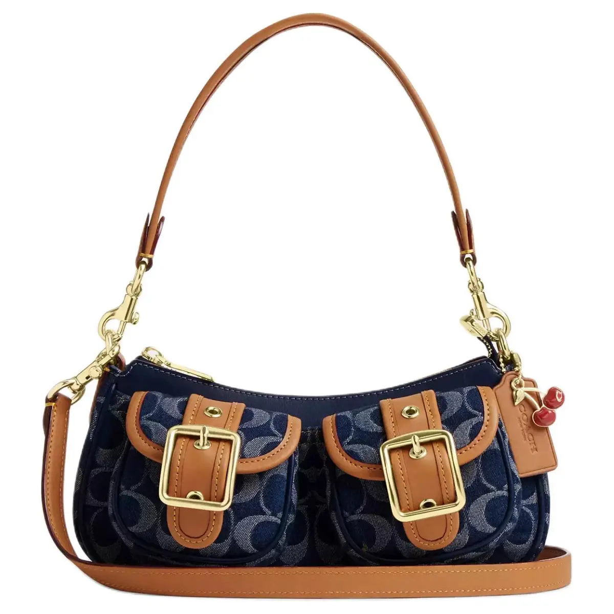 COACH Ashton Fabric Crossbody Bag, Shoulder Bag Medium Women's Denim Blue