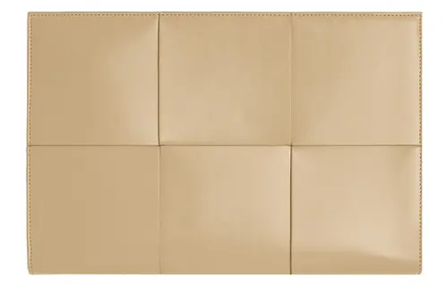 Bottega Veneta Arco Calfskin Document Bag Clutch Briefcase Men's Beige