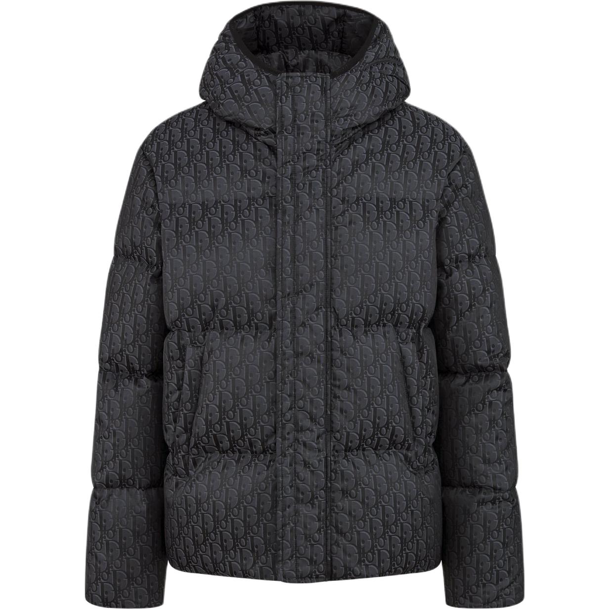 DIOR Dior SS26 Spring Men's Collection Long Sleeve Hooded Zipper Oblique Print Quilted Down Jacket Men's Style