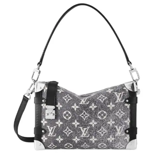 LOUIS VUITTON Monogram Jacquard Denim Side Trunk Gray