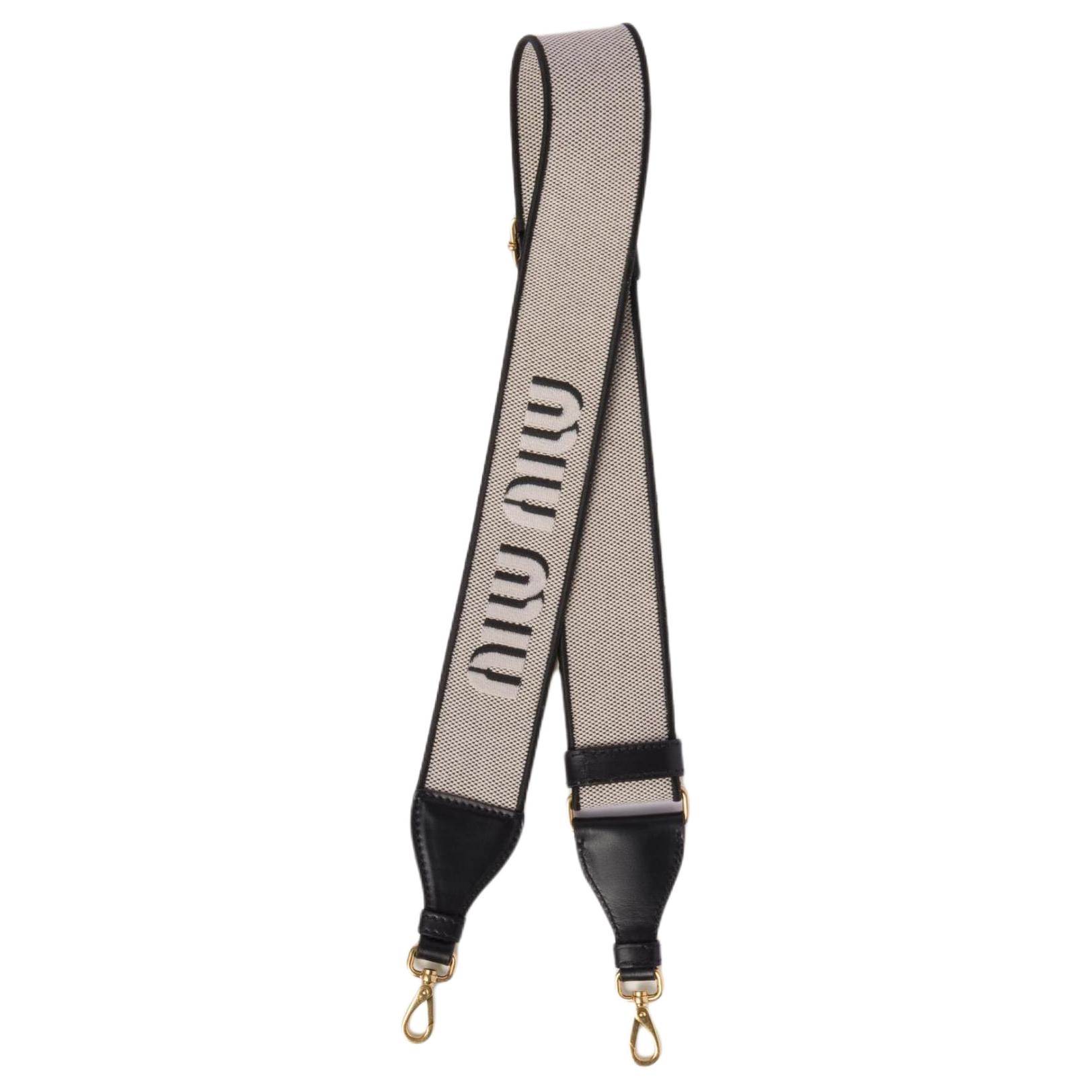 Женский ремень для сумки MIU Leather Strap (черный)