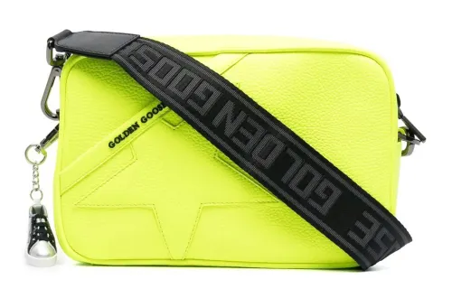 Golden Goose Super Star Zip Closure Leather Shoulder Bag Women's Yellow
