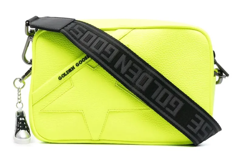 Golden Goose Super Star Zip Closure Leather Shoulder Bag Women's Yellow