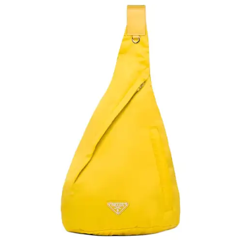 PRADA Leather Crossbody Bags Women's Yellow