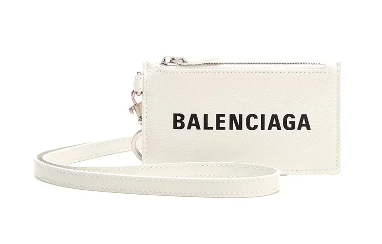 Balenciaga Leather Wallet Men's White