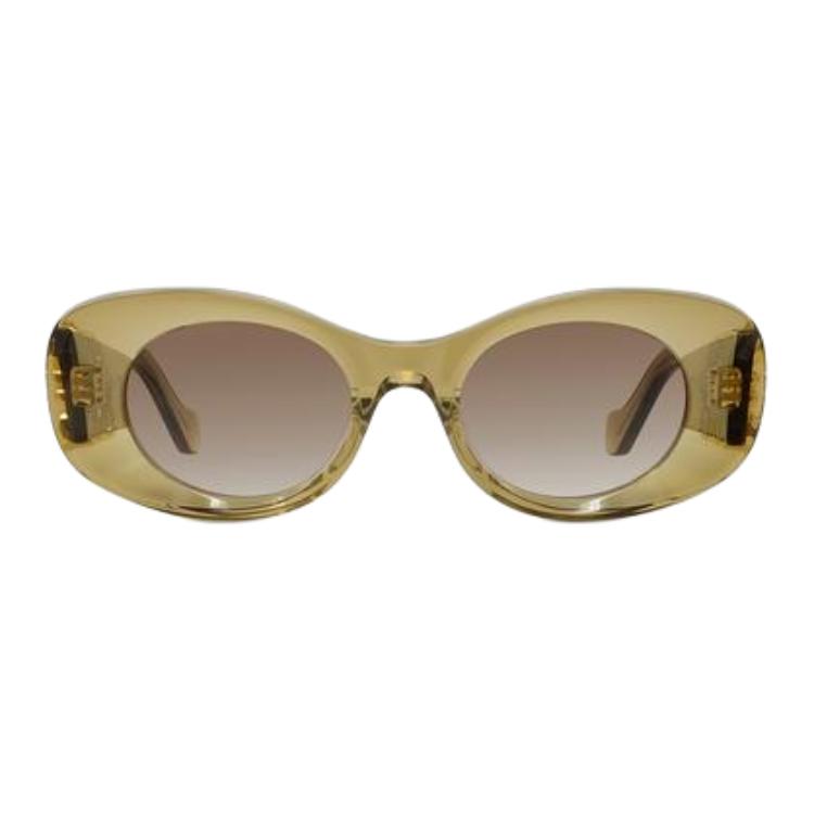 Женские очки LOEWE Oval Sunglasses (зеленые) — фото 2