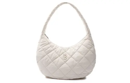 MLB Polyester Cloud Bag, Dumpling Bag, Shoulder Bag, Handbag, Crossbody Bag Large Women's White
