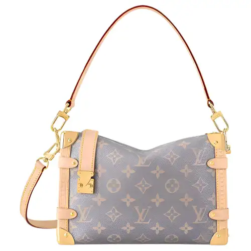 LOUIS VUITTON Side Trunk MM Monogram Shoulder Bag Medium Grey