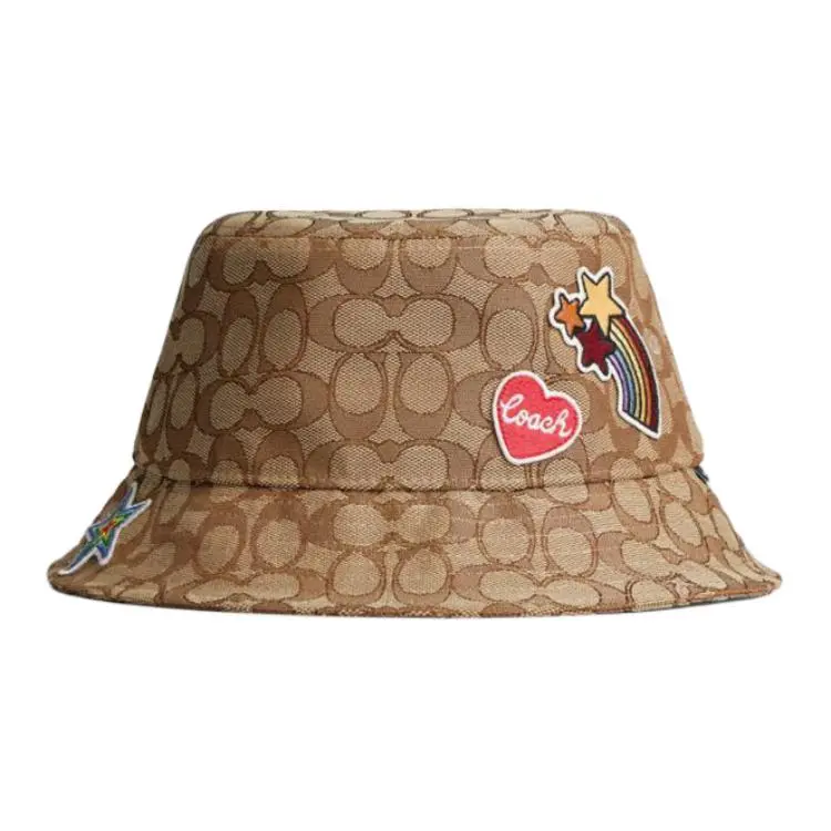 COACH Recycled Polyester Bucket Hats Unisex Khaki