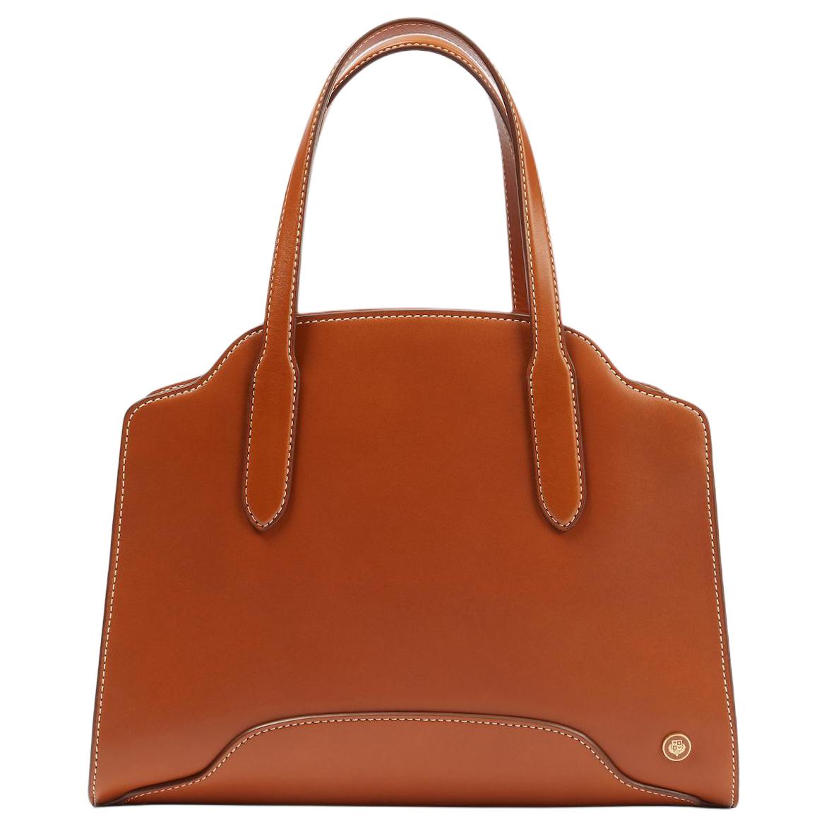 Loro Piana Sesia Calfskin Shoulder Bag Medium Women's Brown