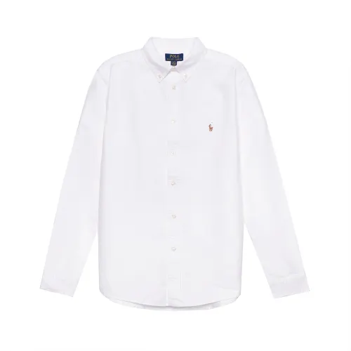 Polo Ralph Lauren Children's white shirt, children's clothing, logo embroidery service