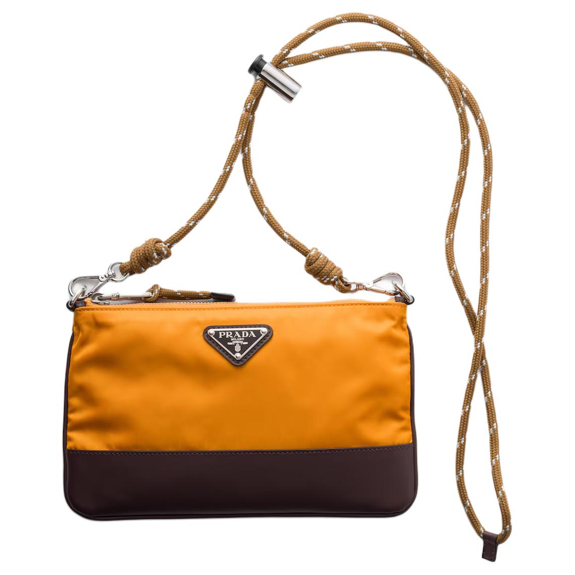 Мужская сумка Prada Re-Nylon Speedrock (янтарная)