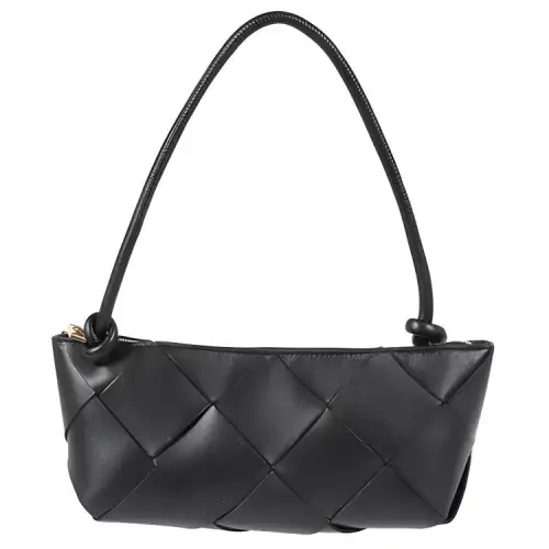 Bottega Veneta Leather Shoulder Bag Small Women's Black