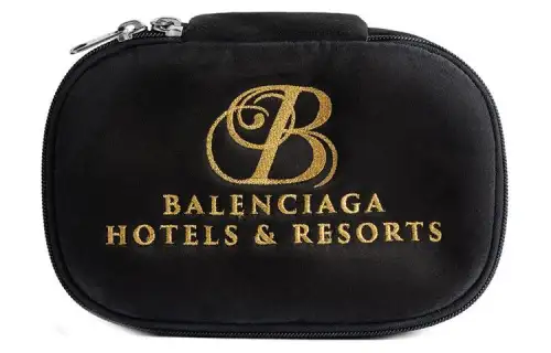 Balenciaga B Logo Embroidered Toiletry Bag