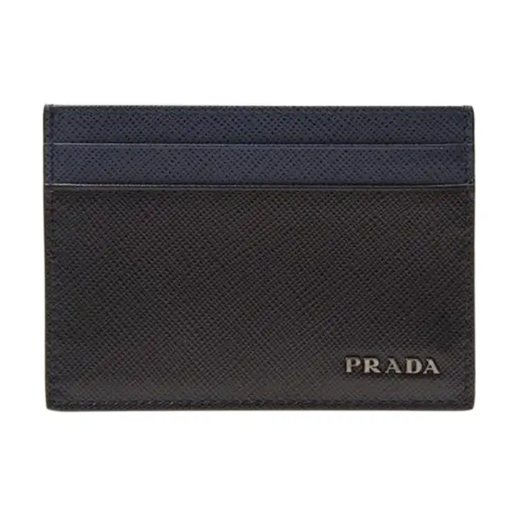 PRADA Saffiano Cow Leather Wallet Men's Black