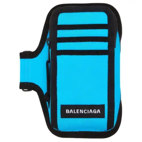 Balenciaga Explorer Hook and loop Recycled Nylon Arm Bag Cell Phone Pouch Men's Blue
