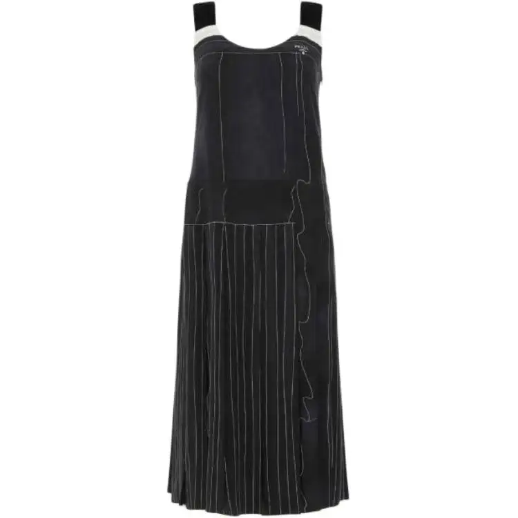 Prada sleeveless silk midi dress