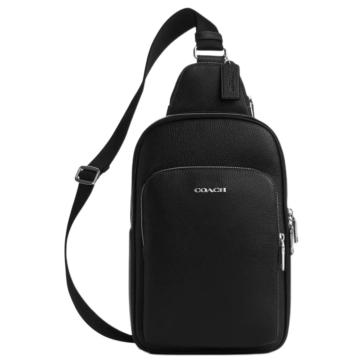 COACH ETHAN Pebble Leather Sling Bag Small Men's Black