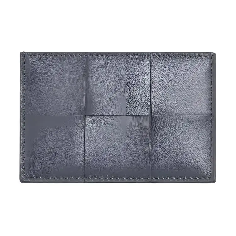 Bottega Veneta Sheepskin Card Holder Women's Lightning Gray