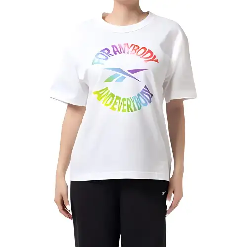 Reebok T Shirts Women's White Crew Neck