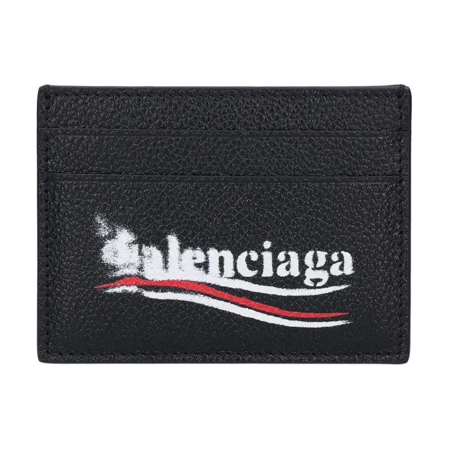 Balenciaga Political Stencil Logo Printed Card Holder