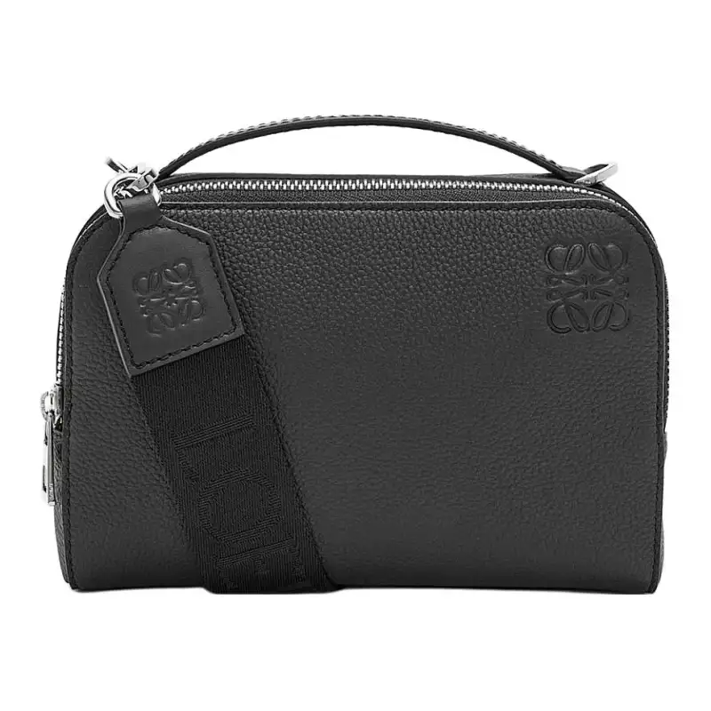 LOEWE Soft Grain Cow Leather Camera Bag, Crossbody Bag Mini Men's Black