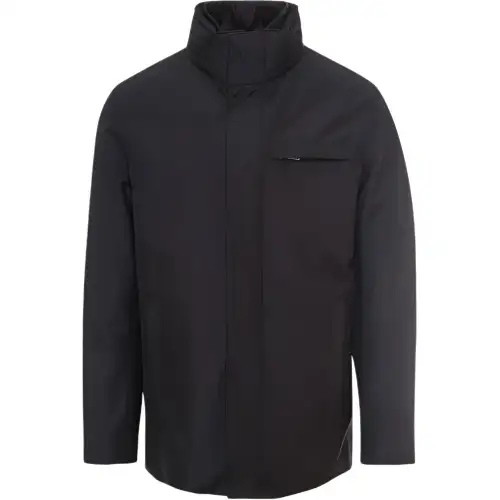 PRADA Jackets Men's Black Stand Collar Moderate Other